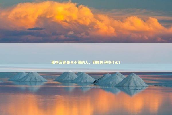 那些沉迷美食小组的人,到底在寻找什么? 那些沉迷美食小组的人,到底在寻找什么? 情感心理